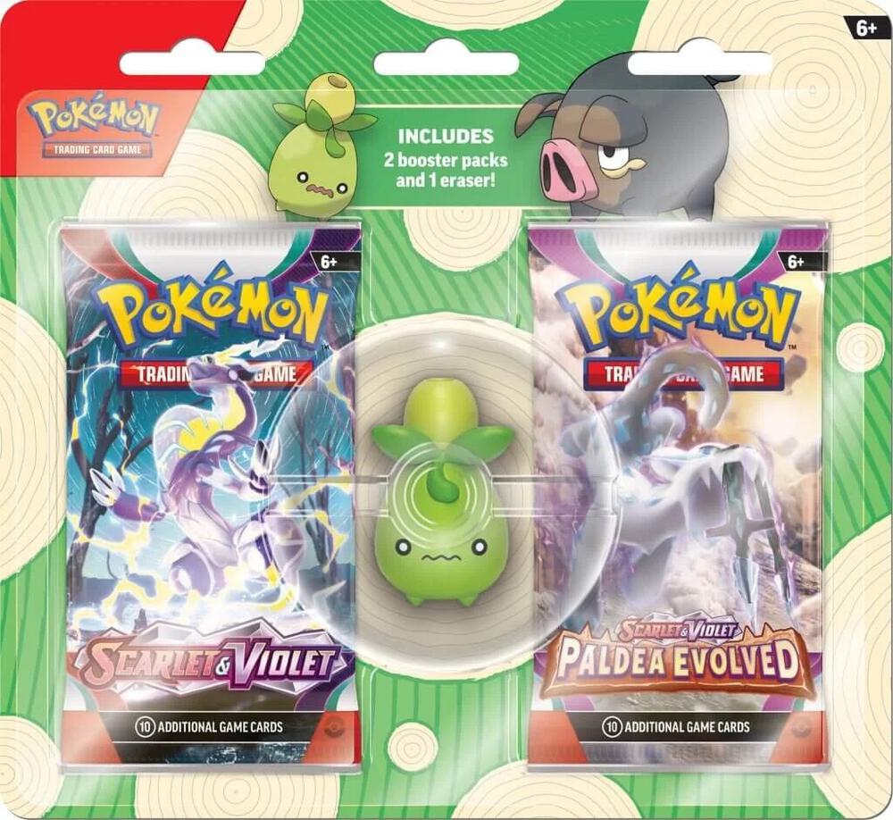 Pokémon: Scarlet & Violet Back To School Smoliv - Eraser 2-Pack Blister