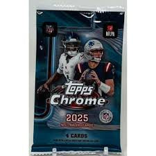 2025 Topps Chrome Football Blaster 4 Card Pack