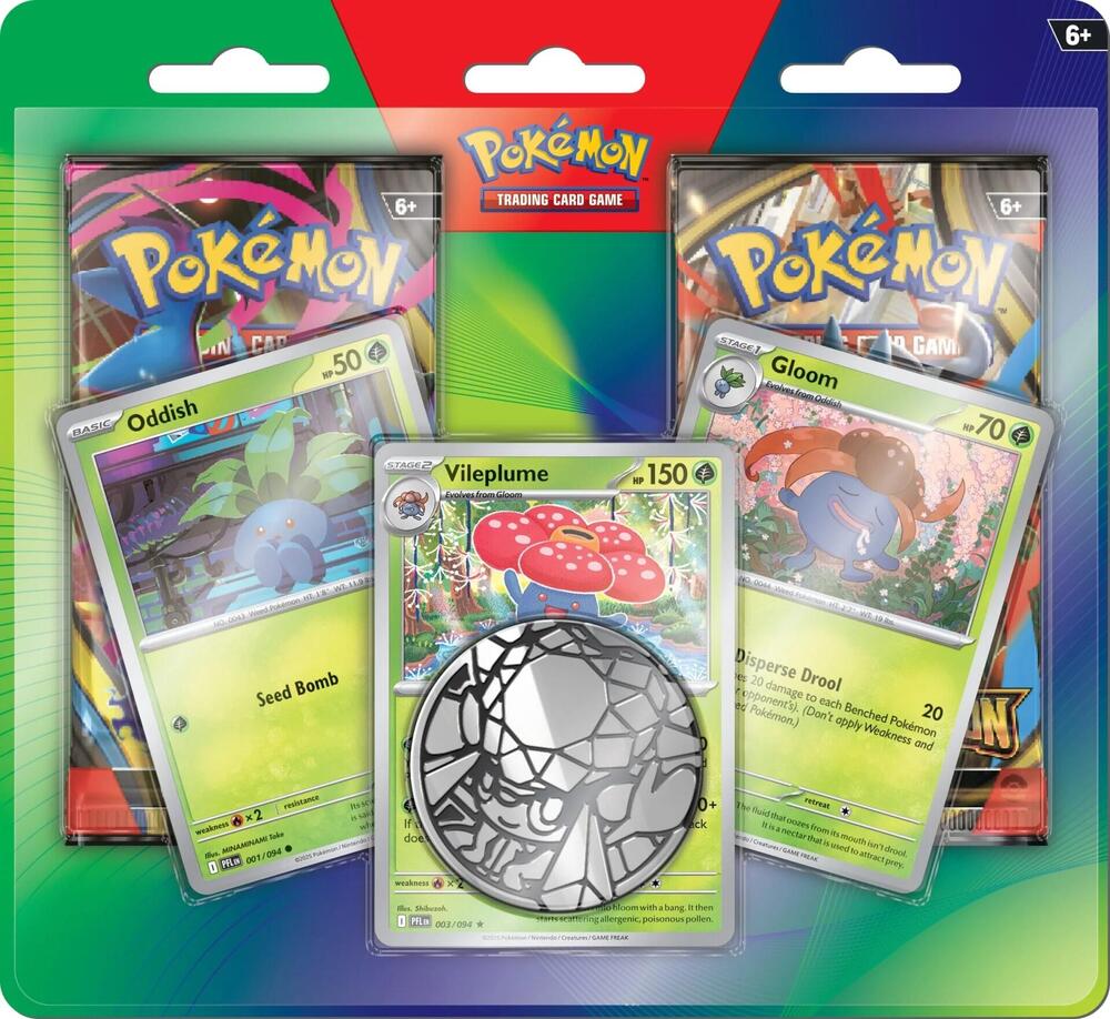 Pokemon TCG: Enhanced 2-Pack Blister - Oddish Vileplume Gloom Mega Evo