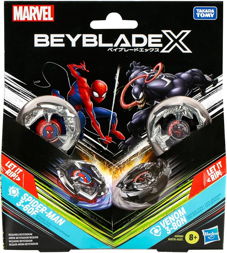 Beyblade X Marvel | Spider-man 3-60F VS Venom 3-80N