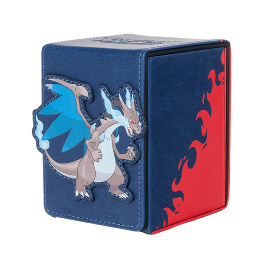 Mega Charizard X ALCOVE® Flip DECK BOX® for the Pokémon Trading Card Game
