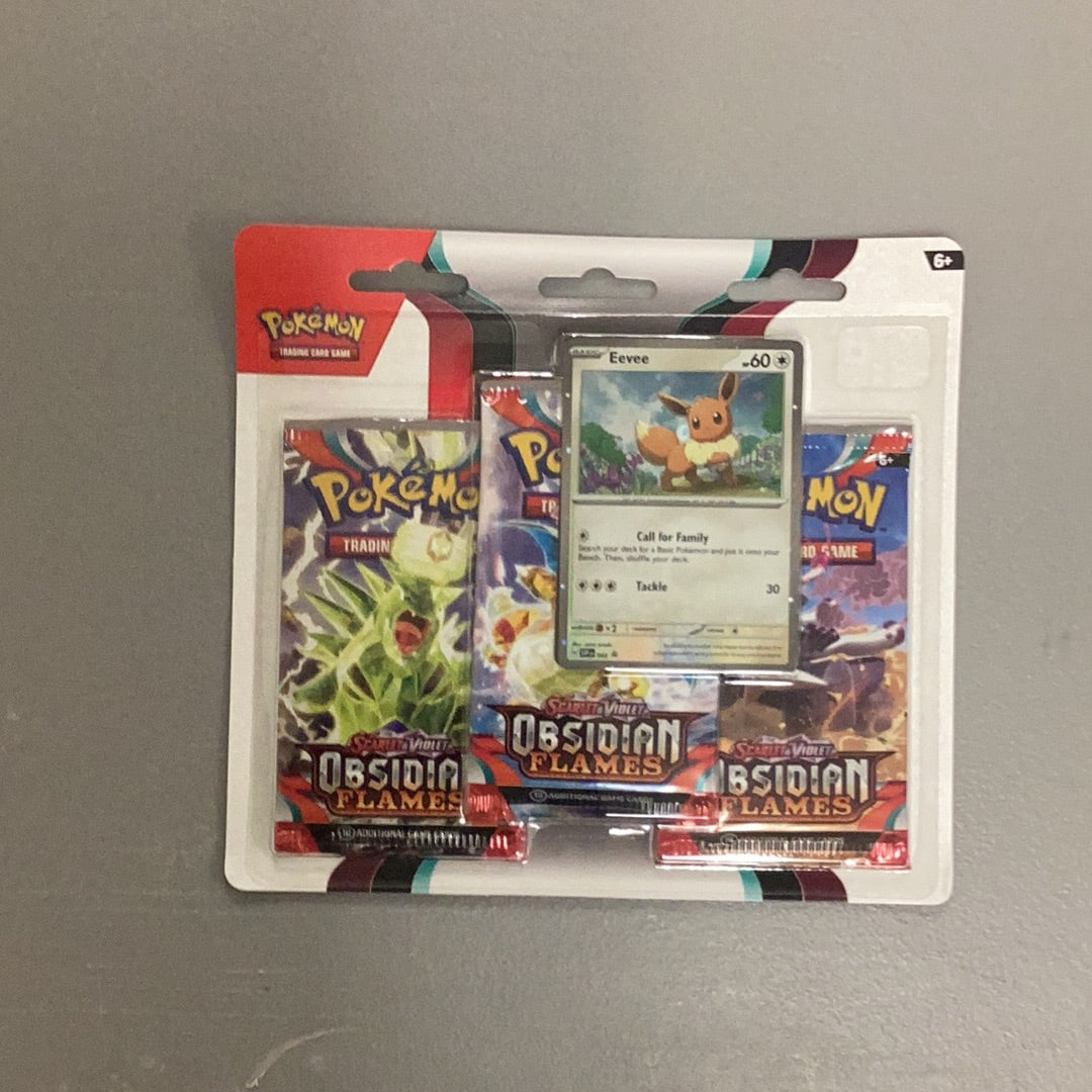 Pokémon: Scarlet & Violet Obsidian Flames Eevee Three Pack Blister