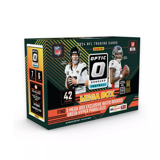 2024 Panini NFL Optic Donruss Football Trading Card Mega Box