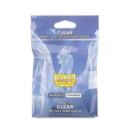 Dragon Shield: 100 Clear Thick Inner Sleeves Perfect Fit