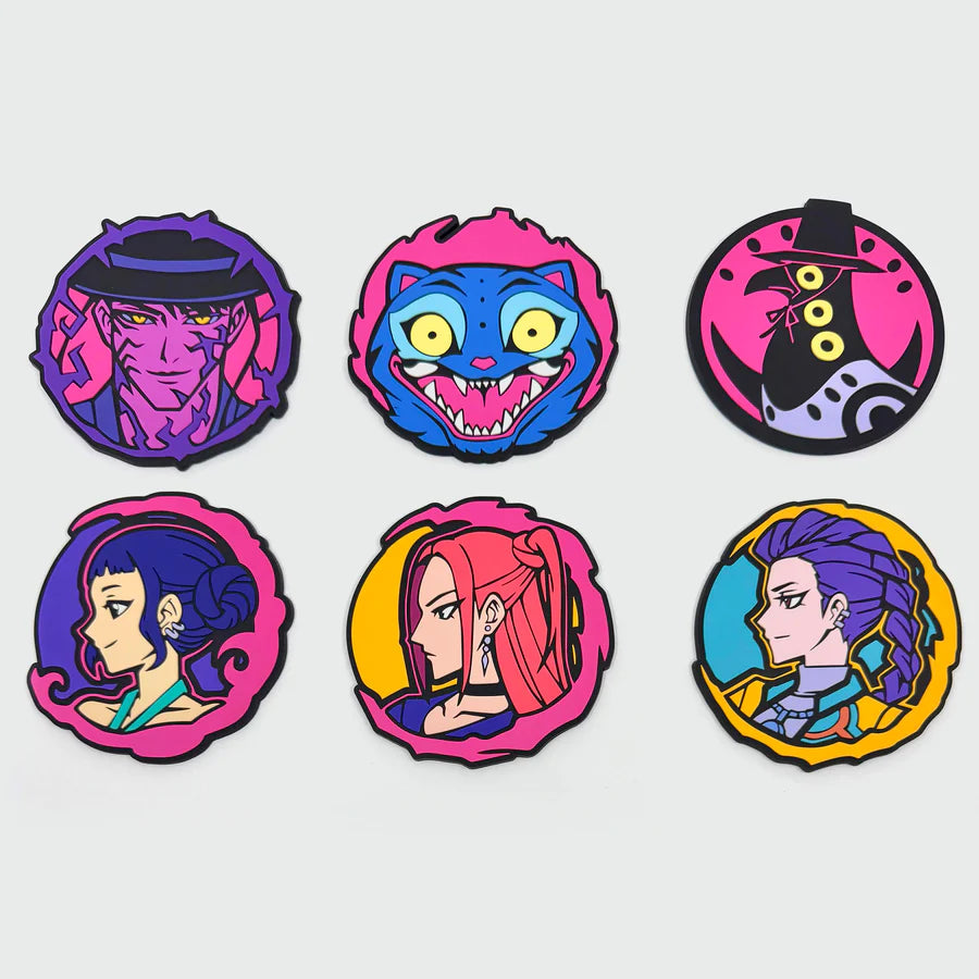 Kpop Demon Huntrix Pop Star Slayers Vinyl Coasters Set of 6