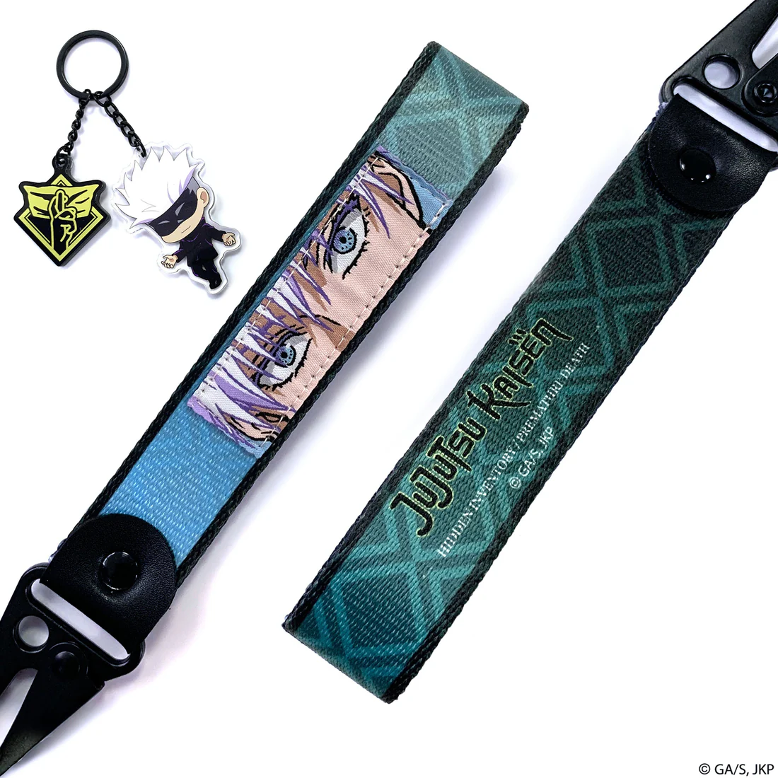 Jujutsu Kaisen Shibuya Incident Satoru Gojo Key Chain & Wrist Strap Bundle