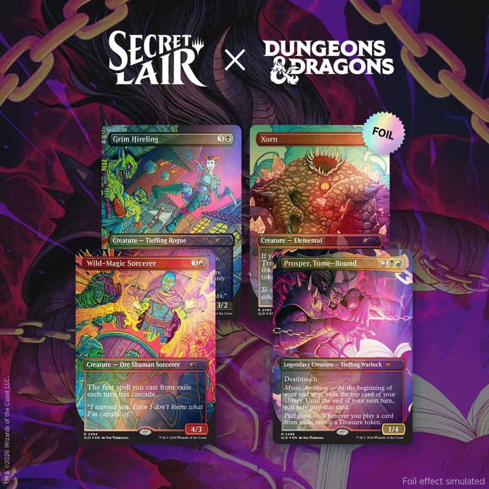 MTG Secret Lair Dungeons & Dragons Tradtitional Foil