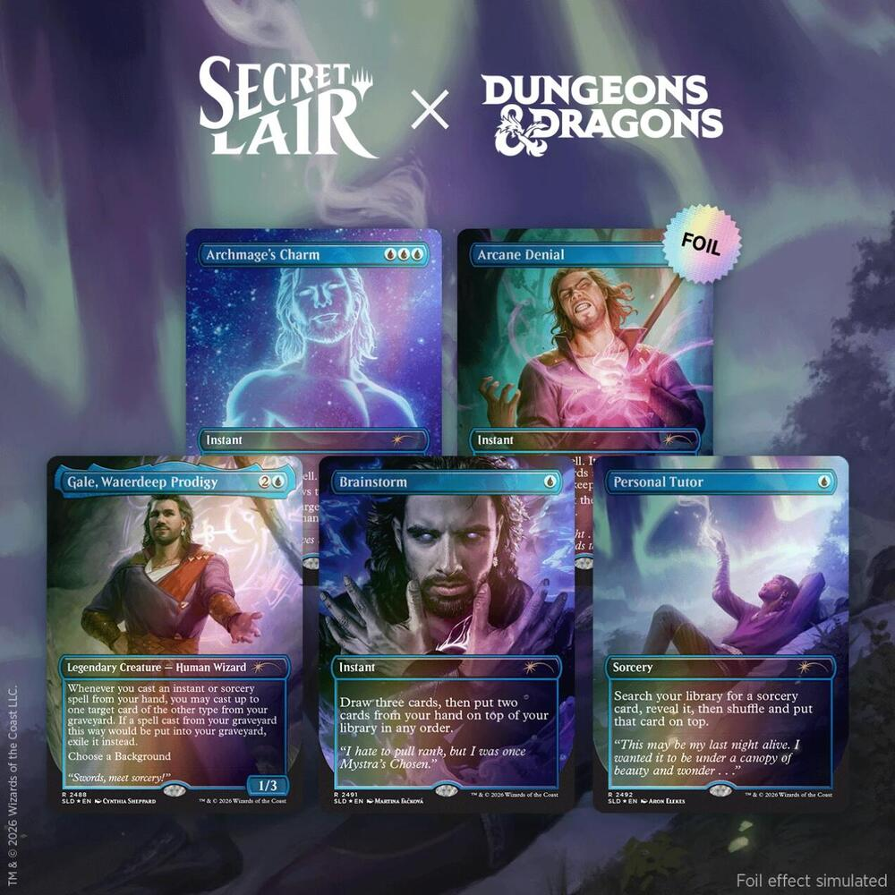 MTG Secret Lair Dungeons & Dragons Tradtitional Foil