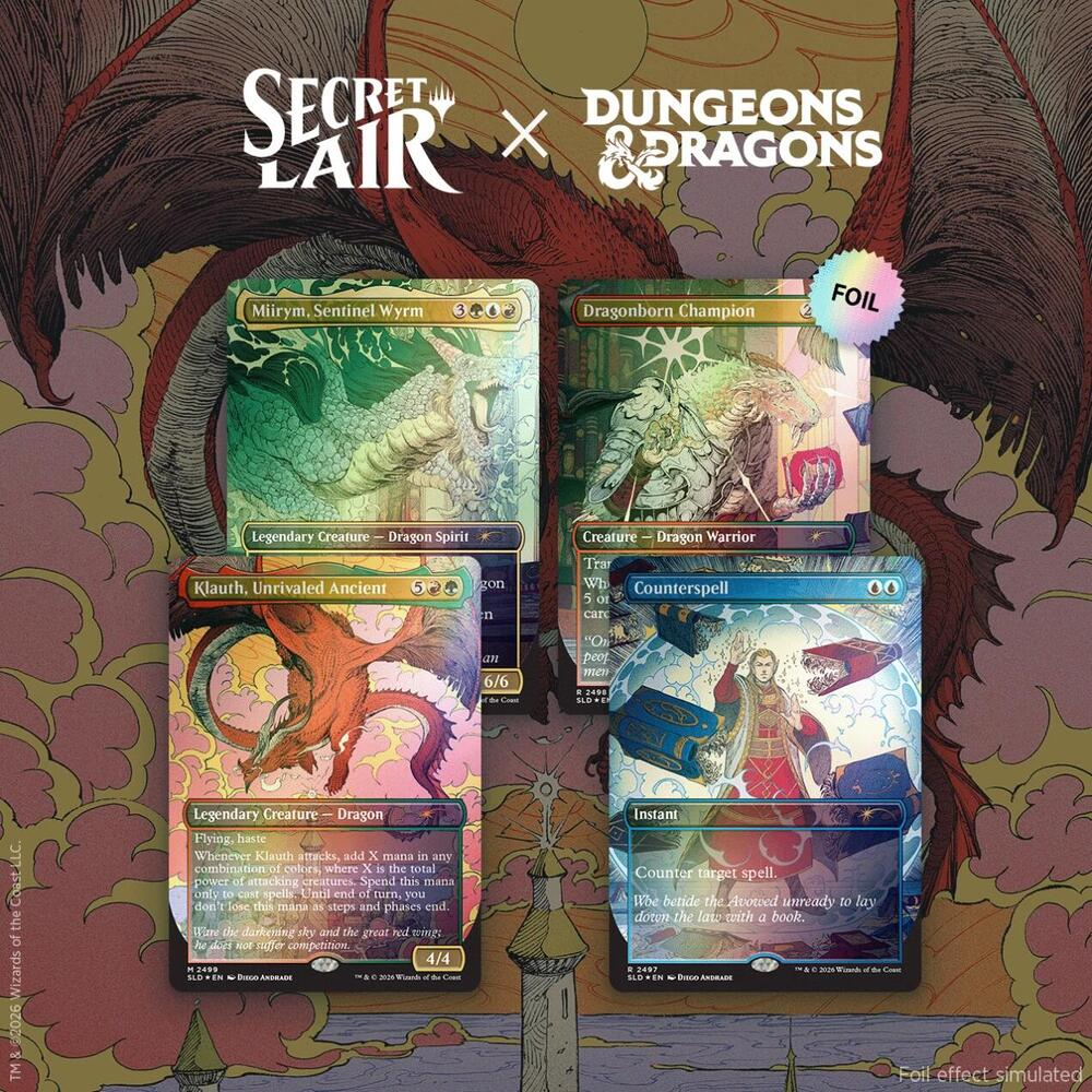 MTG Secret Lair Dungeons & Dragons Tradtitional Foil